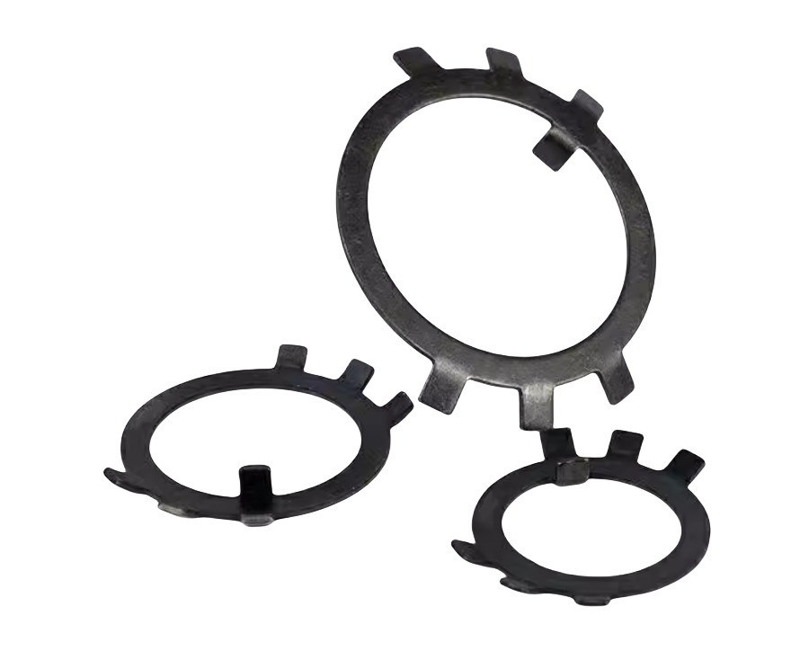 Finitura nera ANSI/ASME Standard M10-M200 Split Style Acciaio inossidabile Sesta mascella di controllo di lavaggio Mezza serratura a pozzo per nocciolo rotondo