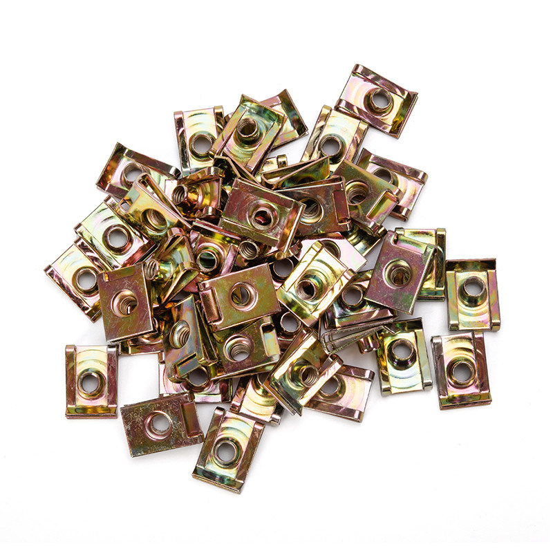 Metrica pannello di molla in acciaio piatto Clip Noce Custom U tipo Clip Fussioni metalliche Noce per argento