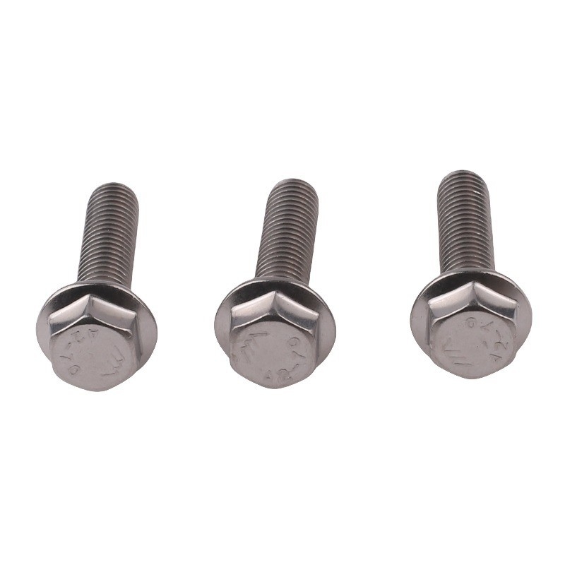 Acciaio di carbonio nero ad ossido di carbonio Hex Flange Bolt Mezzo filo DIN6921 Acciaio inossidabile standard 4.8 8.8 10.9 12.9 con rifinitura in zinco