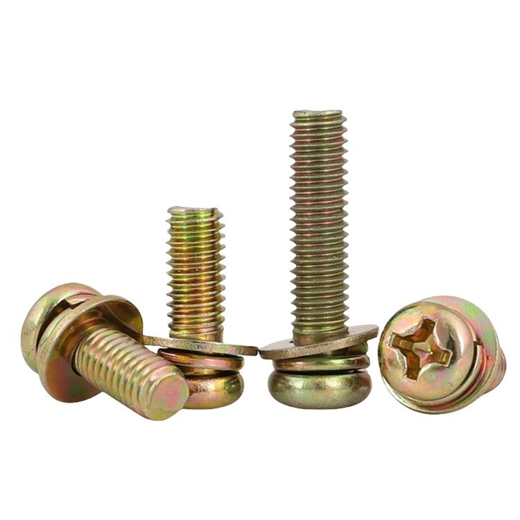 Sistema di misurazione INCH Pan Head Cross Screw Zinc M3 M4 M5 M6 con dimensioni da 1,6 a 20 mm e finitura cromata