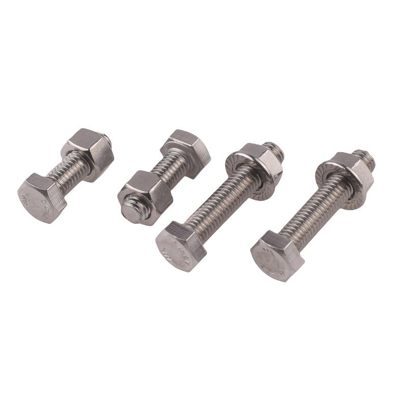 In acciaio inossidabile ANSI/ASME M8 Hex Head Bolt Grade 4.8/ 8.8/ 10.9/ 12.9 Mezzo filo bullone e nocciolo Pernos Din 931 Finitura in zinco