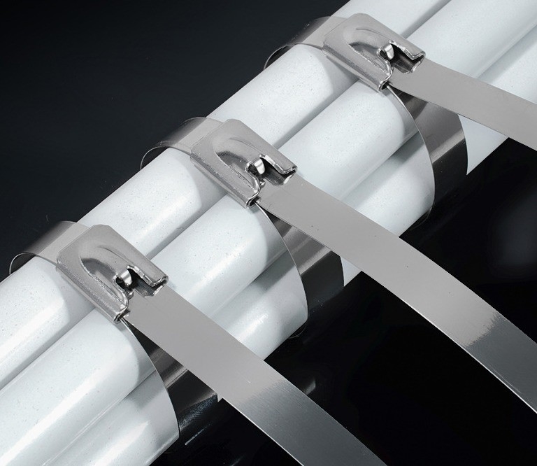 GB Standard Self-locking SS304/316 Cable Ties in acciaio inossidabile 4,6*300mm all'interno dell'ISO per la materia prima Fscat