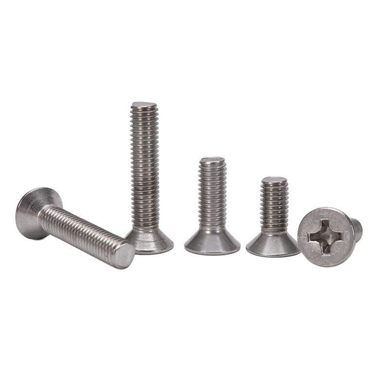 304 in acciaio inossidabile, in incrocio a croce, contro-affondata, vite a testa piatta con sistema di misurazione metrico e standard JIS