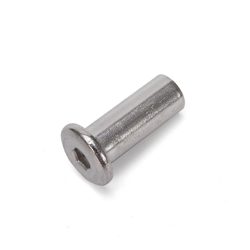 Sistema metrico di misurazione 304 in acciaio inossidabile Flat Head Sleeve Nut con Allen Key Head Insert Thread Nut Sample Instock
