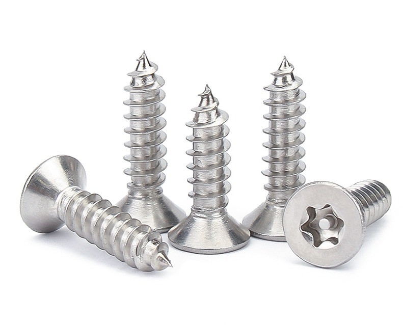 Finitura piana M5 M6 M8 Metrica Micro in acciaio inossidabile Galvanizzato Croce Concreto Piatta Testa In legno Tetti di auto Tapping viti