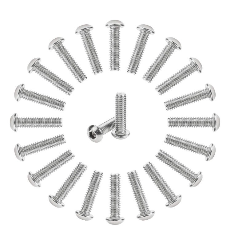 Sistema di misurazione metrico 1/4-20 x 1 pollice di acciaio inossidabile Pan Head Socket Cap Bolts viti 18-8 304 Grade Allen Hex Drive