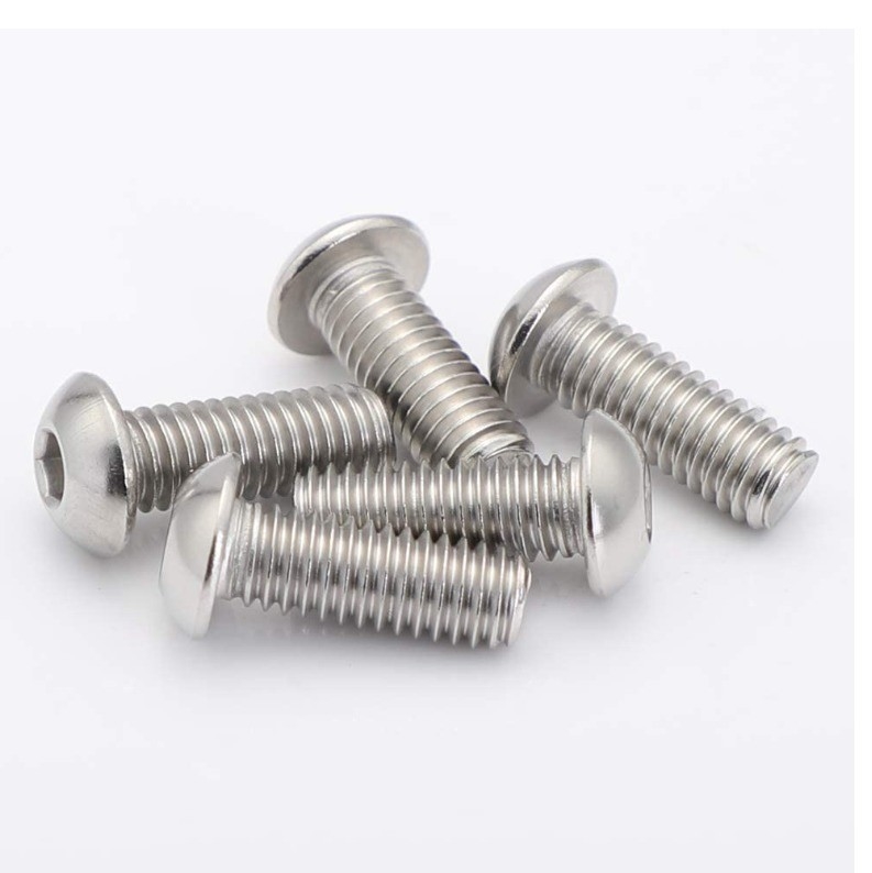 1/4-20 x 3/8 pollici Testa bottone presa cappuccio bulloni viti Allen vite Metrica