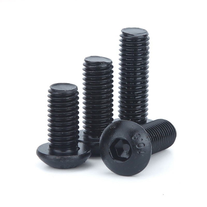 ISO Standard Pan Head 1/4-20*1/2 pollici Grade 12.9 Black Hexagon Socket Screw con filo pieno e hexagon drive