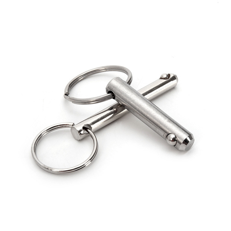 Plunger a filo a spillo con finitura luminosa in acciaio inossidabile a sblocco a sfera a rilascio rapido Pin e maniglia ergonomica del pulsante