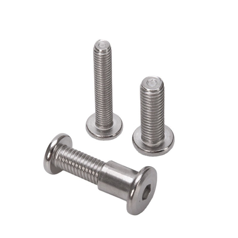 Grado metrico 8.8 A2-50 M6 Acciaio inossidabile 304 Flat Hex Socket Head Maschio e femmina viti di Chicago con nocciolo DIN Standard