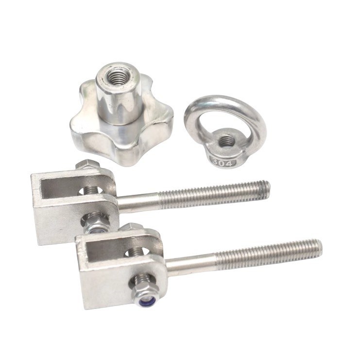 Sistema di misurazione Inch imperiale 304 in acciaio inossidabile Plum Blossom Maniglia Velo a forma di stella Maniglia di gomma Legno a mano Torto di bullone