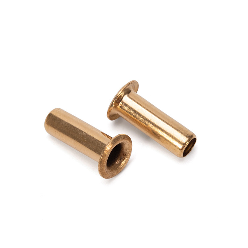 JIS Standard Brass Custom Copper Aluminum Hollow Tubular Rivet Uncoated Finish per applicazioni industriali