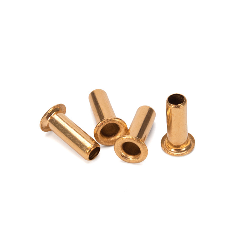 Rivetto tubulare cavo in ottone con finitura brillante e materiale in acciaio inossidabile ANSI/ASME Standard