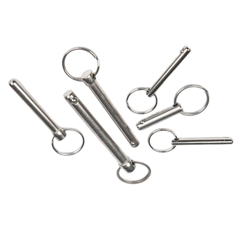 Pin a sfera a rilascio rapido in acciaio inossidabile con design a molla resistente e materiale in acciaio al carbonio resistente alla corrosione