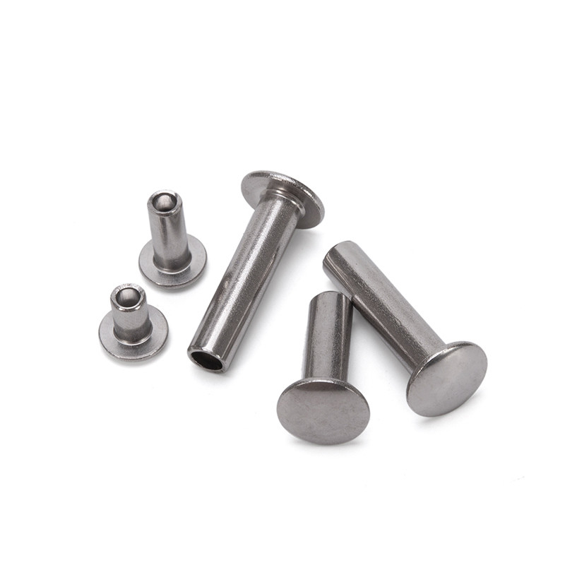 GB Standard Pan Flat Head Semi-hollow Semi-tubular Rivets per alluminio e acciaio inossidabile Finitura brillante