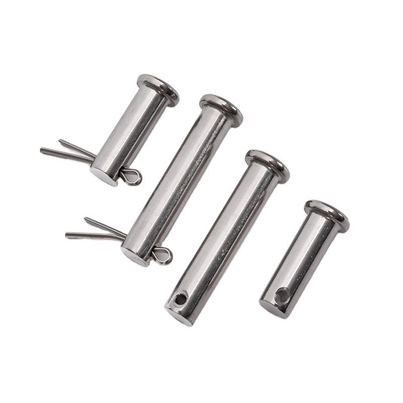 Acciaio inossidabile 304 pin di albero a testa piatta pin di clevis con buco DIN1434 e durata più lunga TiCN Finish Spring Pins integrati