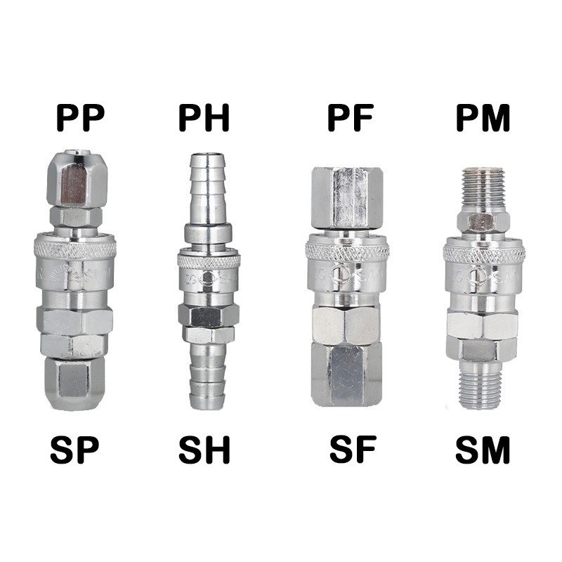 Zinc SM20 Self Locking Hose Coupler Plug Socket per compressori d'aria Tubo One Touch Fittings Pneumatica Quick Connector