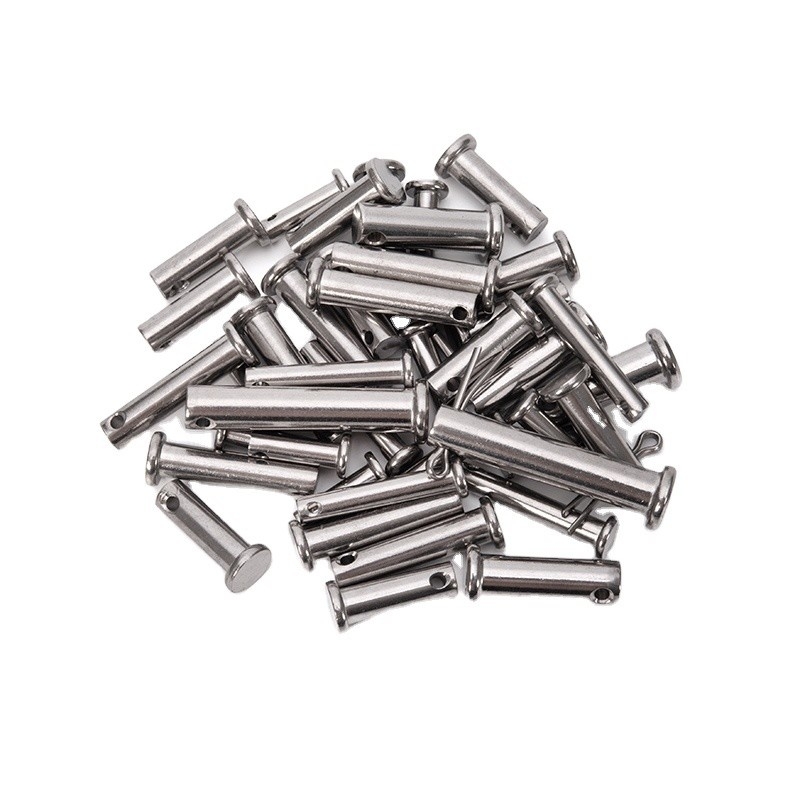Lungo ciclo di vita TiCN Finish 304 in acciaio inossidabile Flat Head Pin cilindrico con foro e blocco in acciaio Cotter Pin Standard DIN94