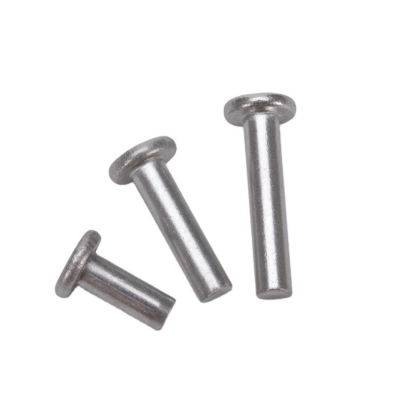 ANSI/ASME Standard Flat Head Solid Rivet Bright Finish e materiale in acciaio inossidabile/alluminio per applicazioni pesanti