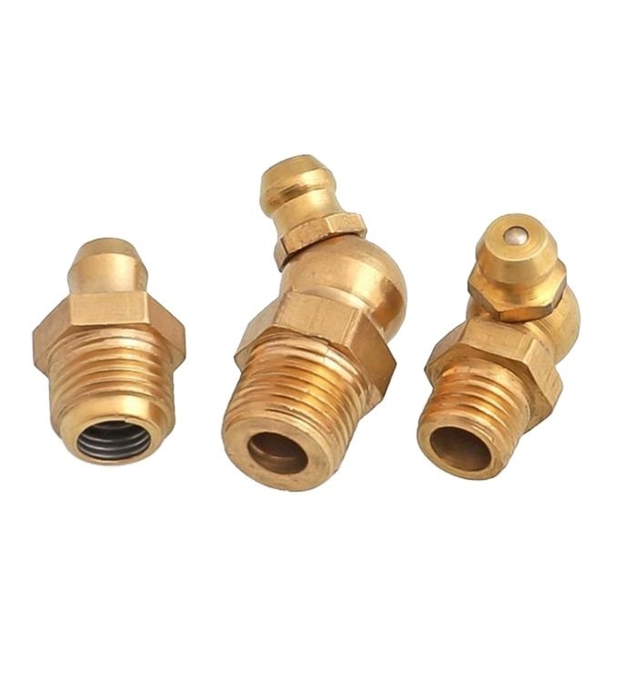 Femminile connessione 90 gradi capezzolo grease adattamento per bianco nozzolo di pistola grease e taglia personalizzata grease tubo
