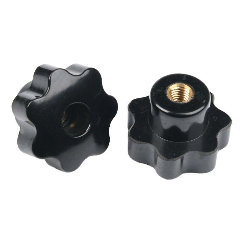 M4 M16 Bakelite di plastica 5 stelle manicotti di maniglia con gomma in finitura zincata per applicazioni chimiche nell'industria generale