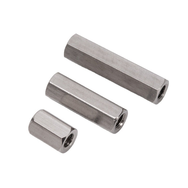 Acciaio inossidabile per miniere 201/304/316 M4 M5 M6 M16 Noccioline di accoppiamento a filo esagonale DIN6334 3/8&quot;-16 x 1-1/8