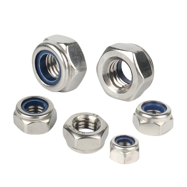 UNC Hex Nylon Insert Lock Nuts ASME B18.16.6 Standard DIN per la produzione e la produzione dell'industria automobilistica a prezzi accessibili