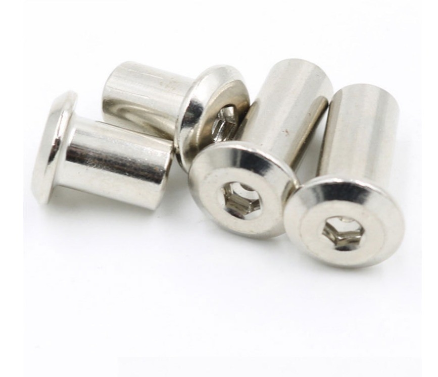 ANSI/ASME Standard M3 M4 M5 M6 M8 M10 M12 1/4 3/8 5/16 Acciaio al carbonio Flat Round Head Hex Nut for Furniture Barrel Nut